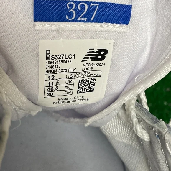 New Balance 327 Low Top Mens Lifestyle Shoes Light Blue White MS327LC1 NEW Sz 12 - Picture 8 of 8